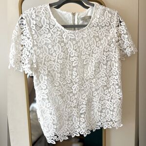 LAST CALL!! Joan Vass Fitted Lace Top